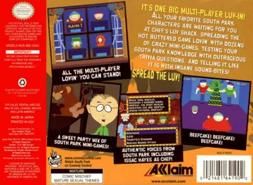 South Park - Chef's Luv Shack (USA) box cover back